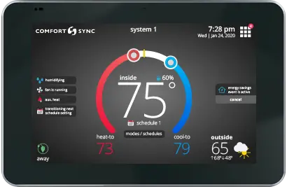 Comfort Sync® Thermostat, HVAC Energy Efficiency
